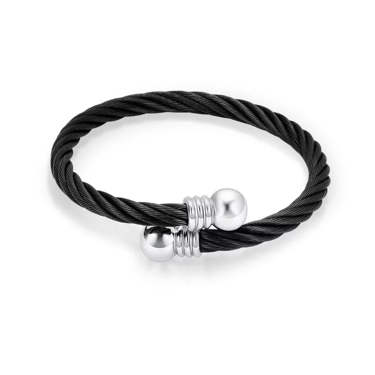 As armband - Zwart edelstaal design