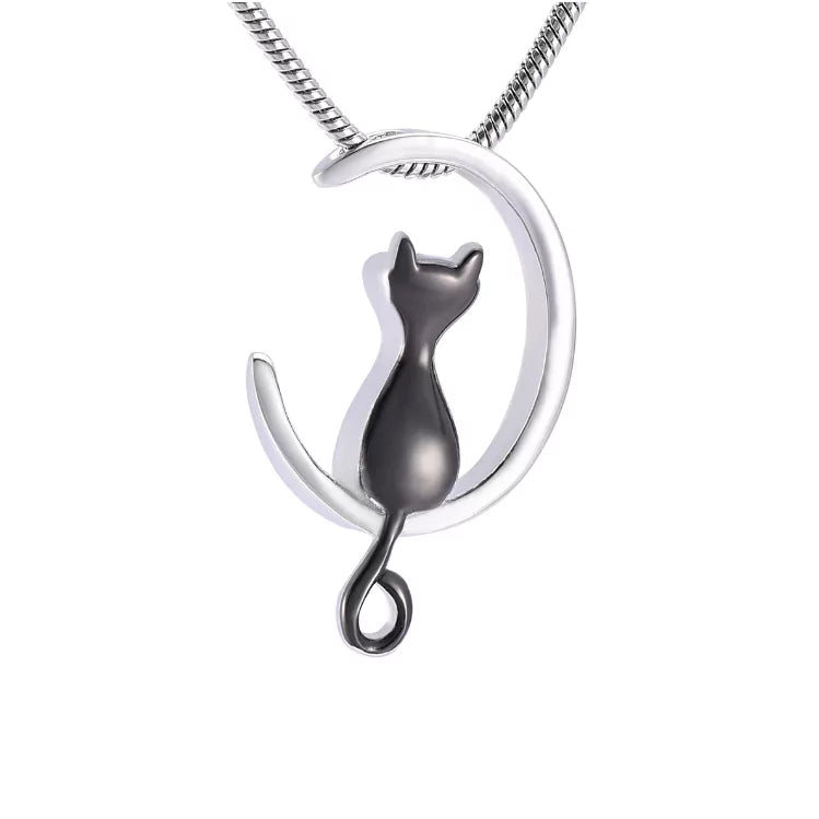 Dieren ashanger - Een maan met daarin een kat