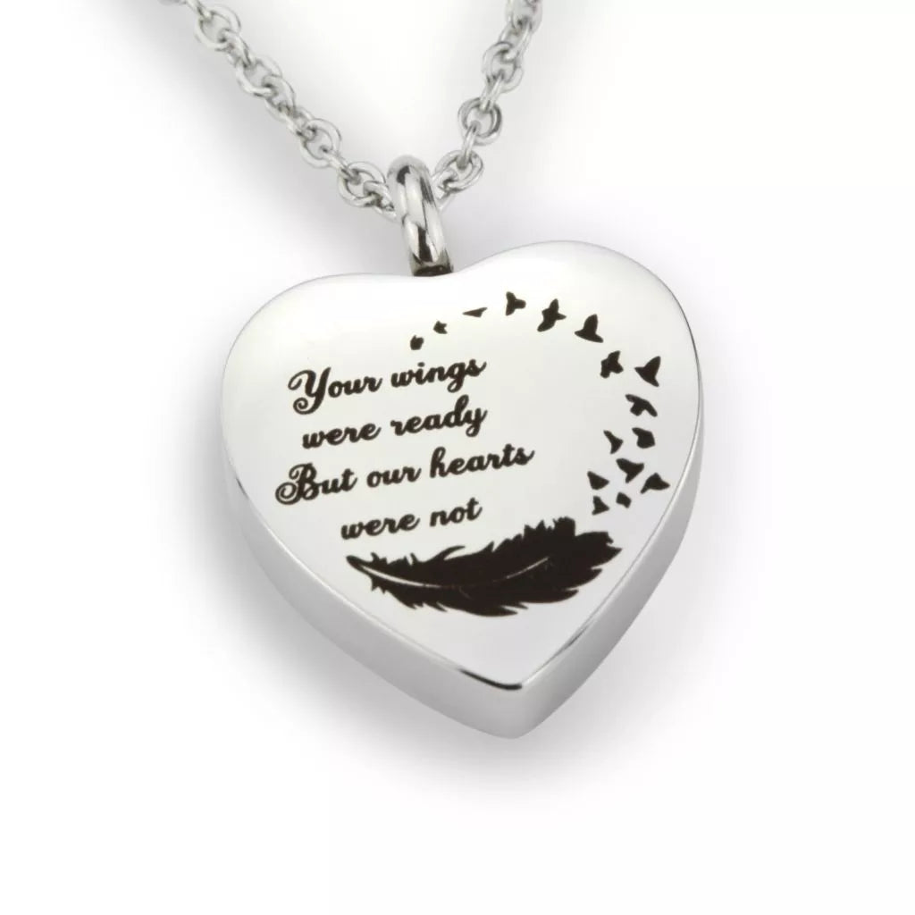 Ashanger - Hartvormig met vogel gravure