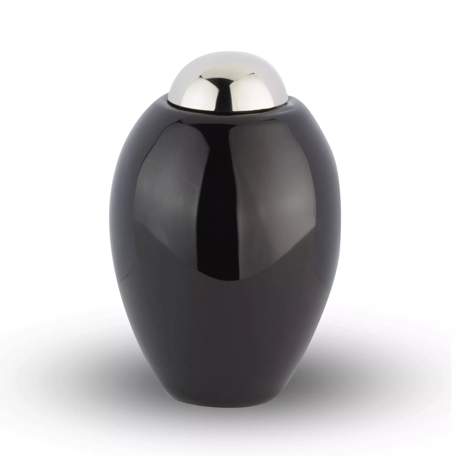 Messing mini urn - Zwart met zilver