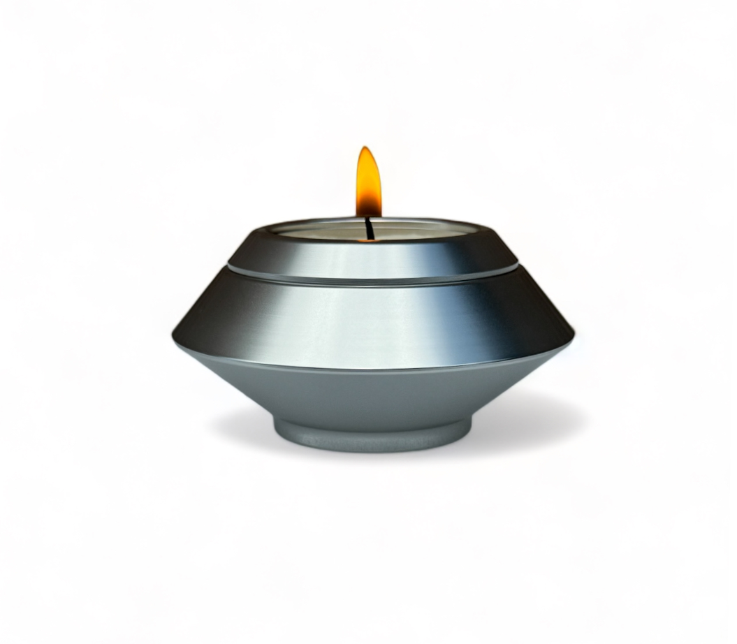 Metalen mini urn waxinelichthouder