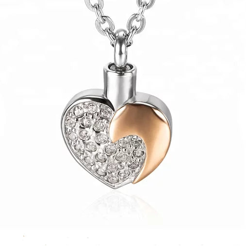 Ash pendant - Heart of Zirconia with edge