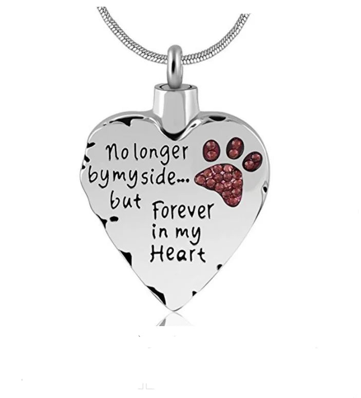 Dieren ashanger - Hart met roze steentjes