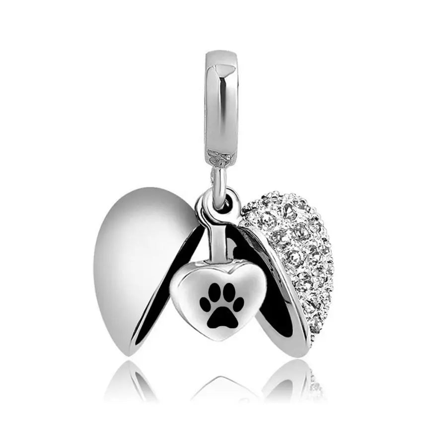 Animal ash pendant Silver - Dog