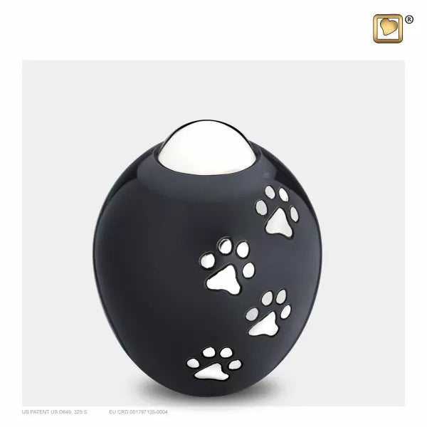 Animal urn - Anthracite with silver legs - LoveUrns