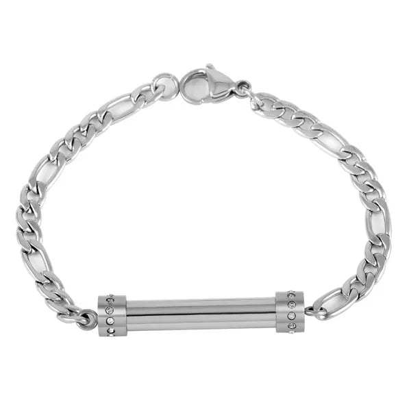 Ash bracelet - tube with zirconia stones