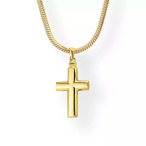 Gold ash pendant - Cross