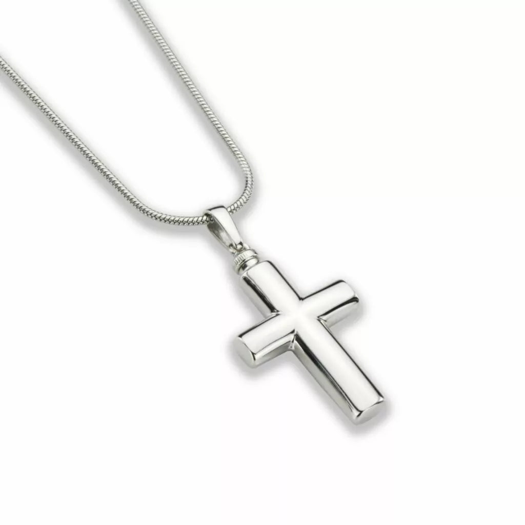 Silver ash pendant - Cross