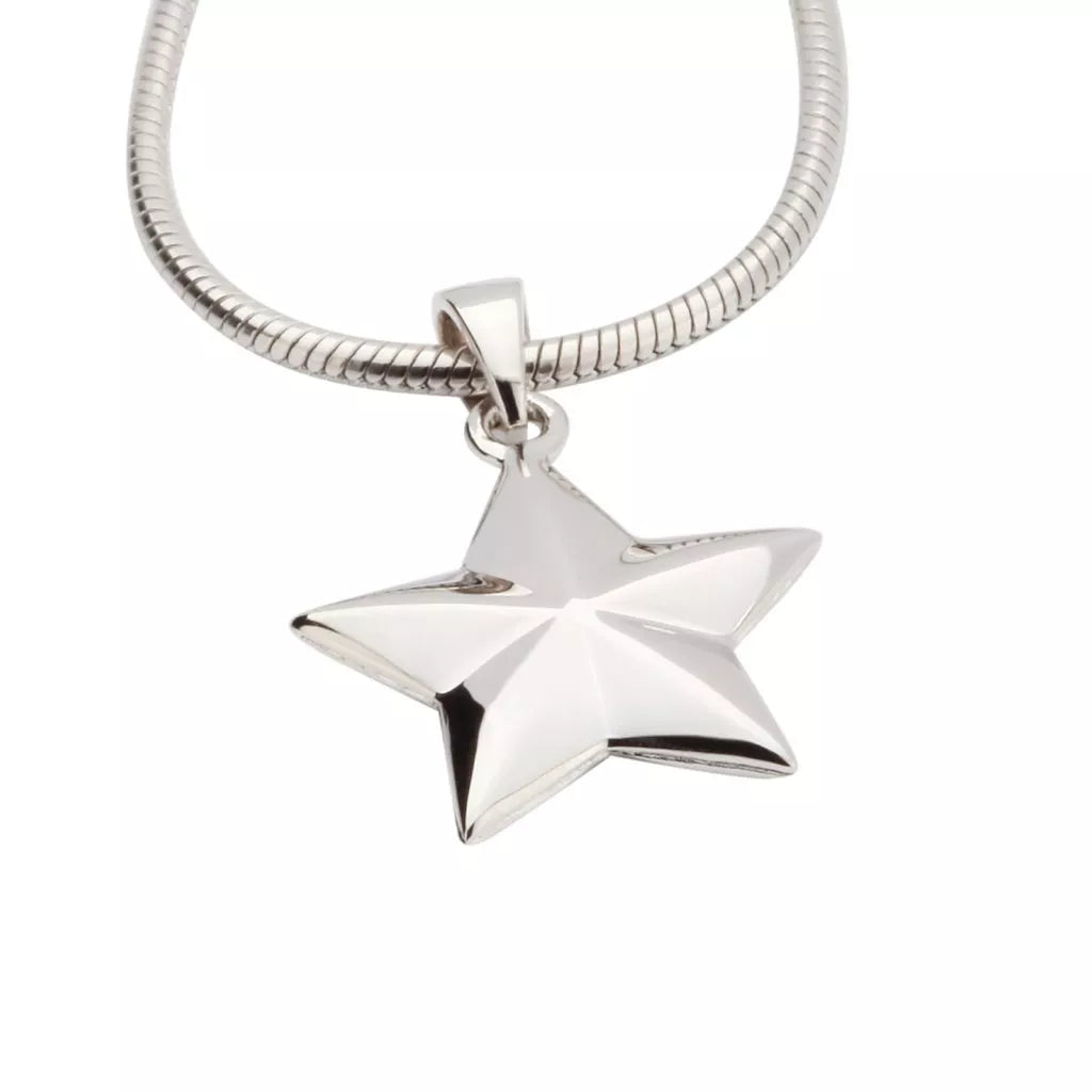 Silver ash pendant - Star small