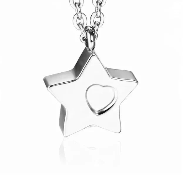 Ash pendant - Star with heart