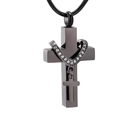 Ash pendant - Cross with cross