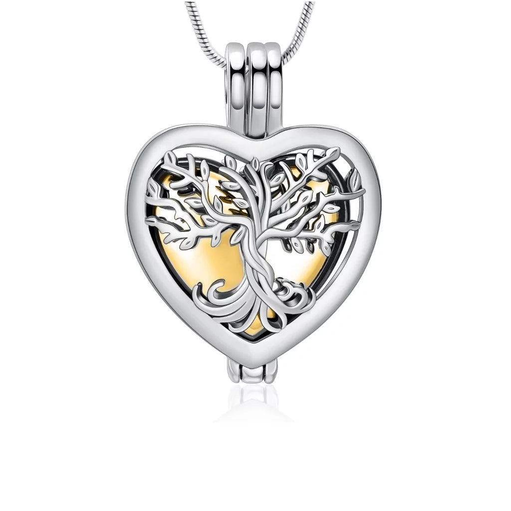 Ash pendant - Heart with Tree of Life motif
