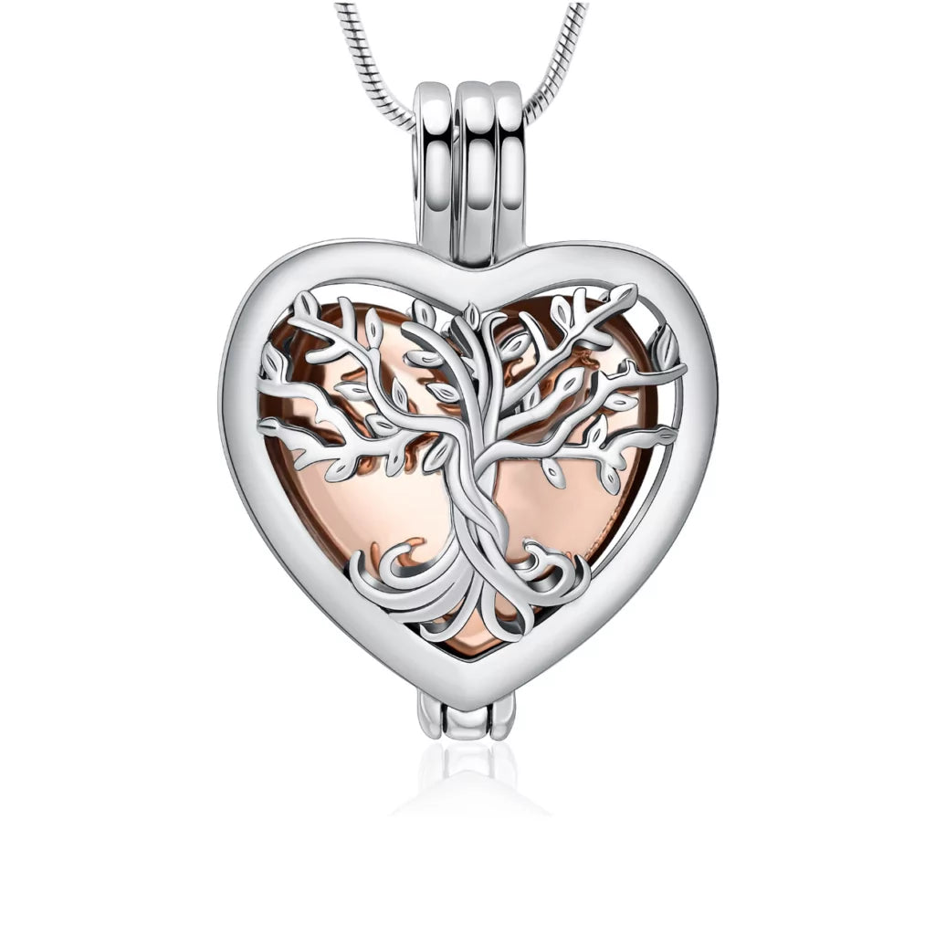 Ash pendant - Heart with Tree of Life motif