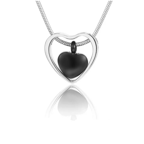 Ash pendant - Heart in heart