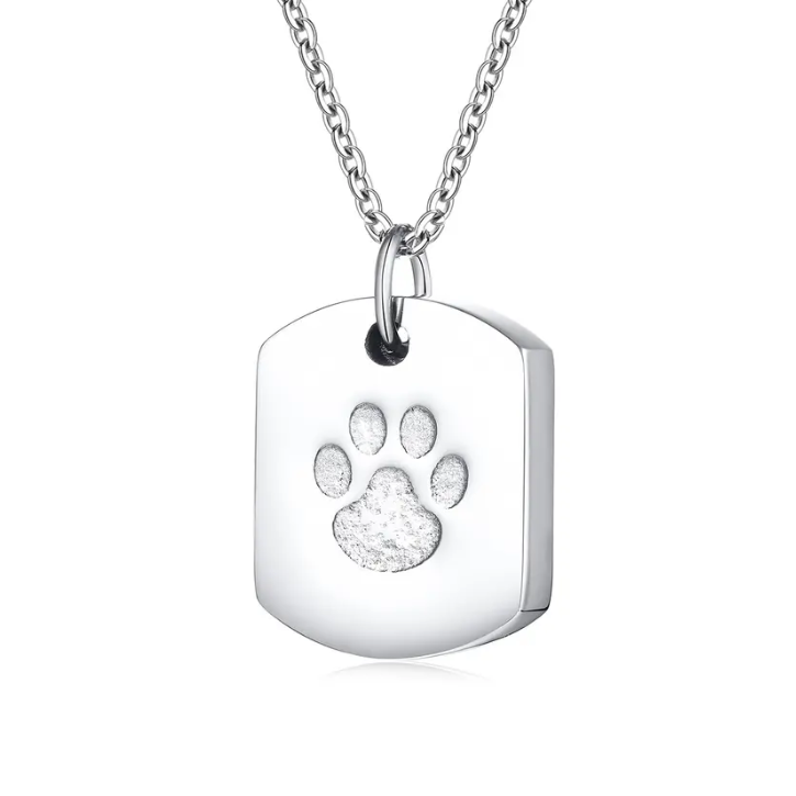 Animal ash pendant Silver - Dog