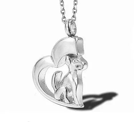 Animal ash pendant Silver - Dog