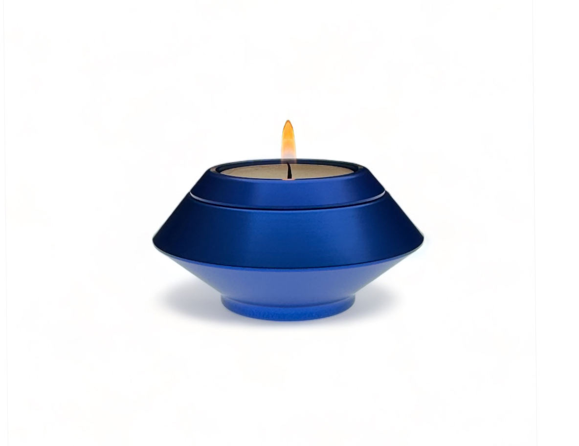 Metalen mini urn waxinelichthouder