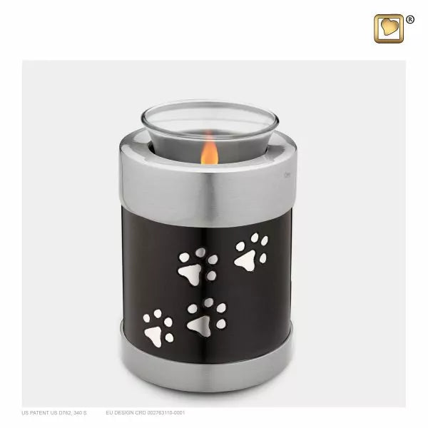 Pet urn - Candle holder black - LoveUrns