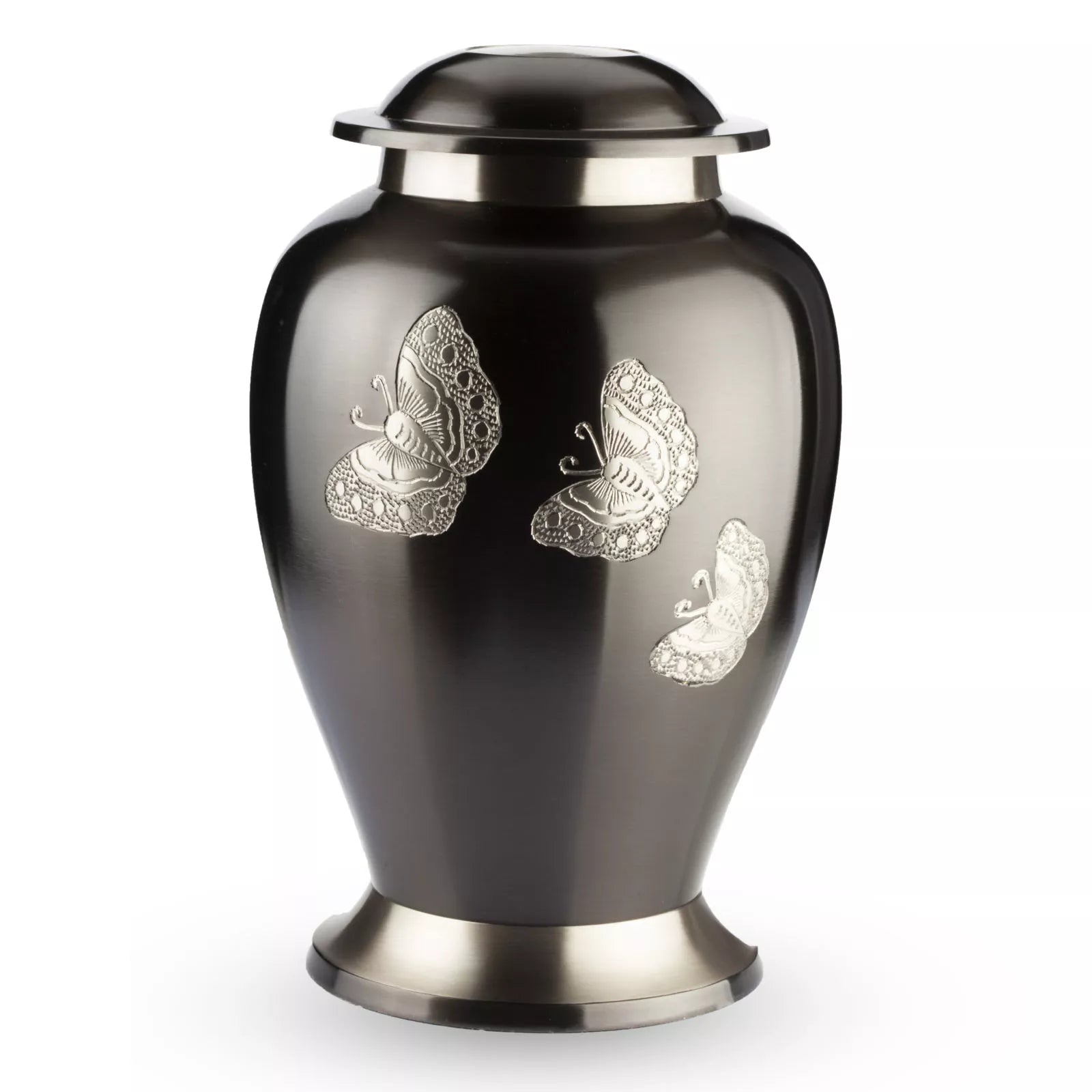 Large urn - Gray with butterflies