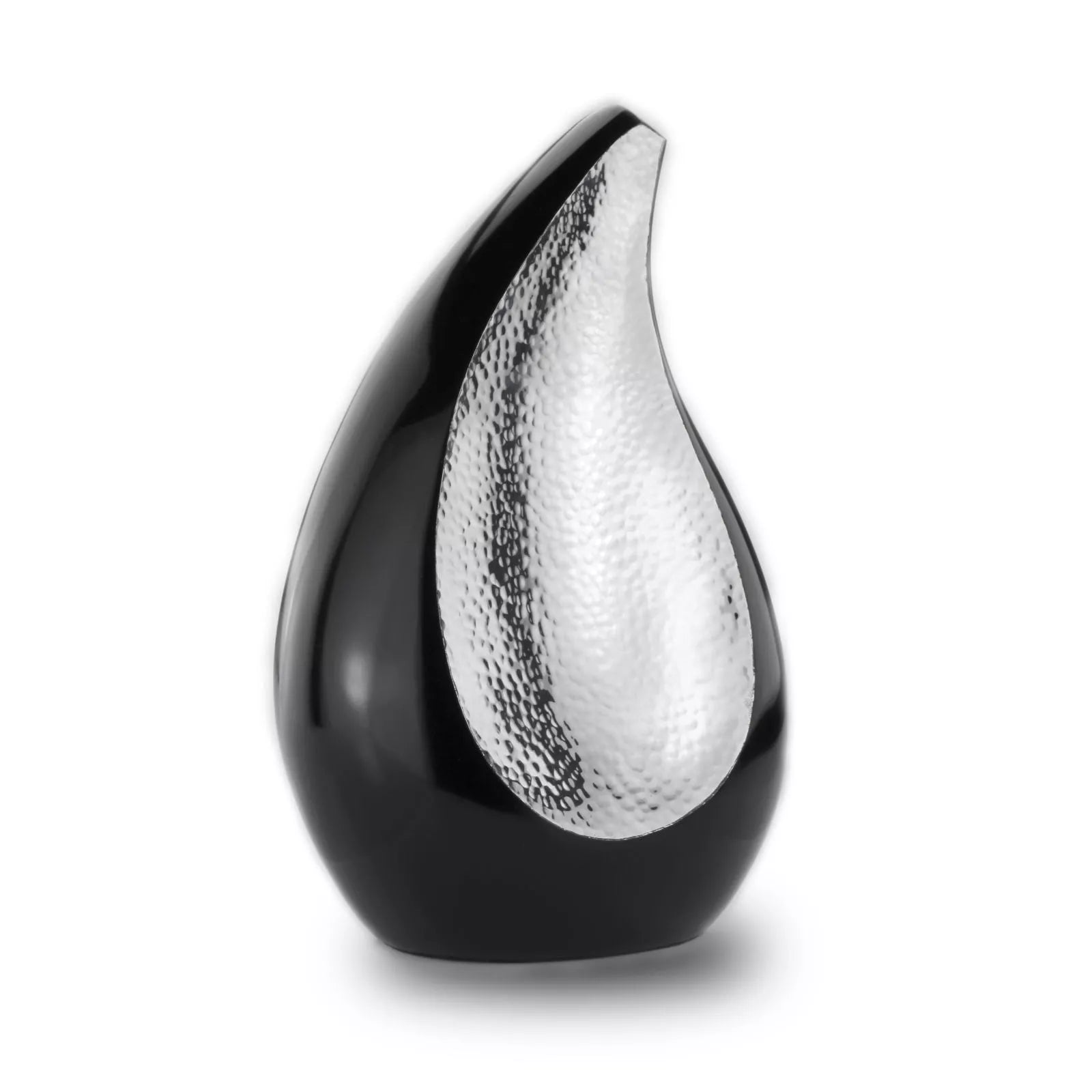 Large urn - Black/silver teardrop