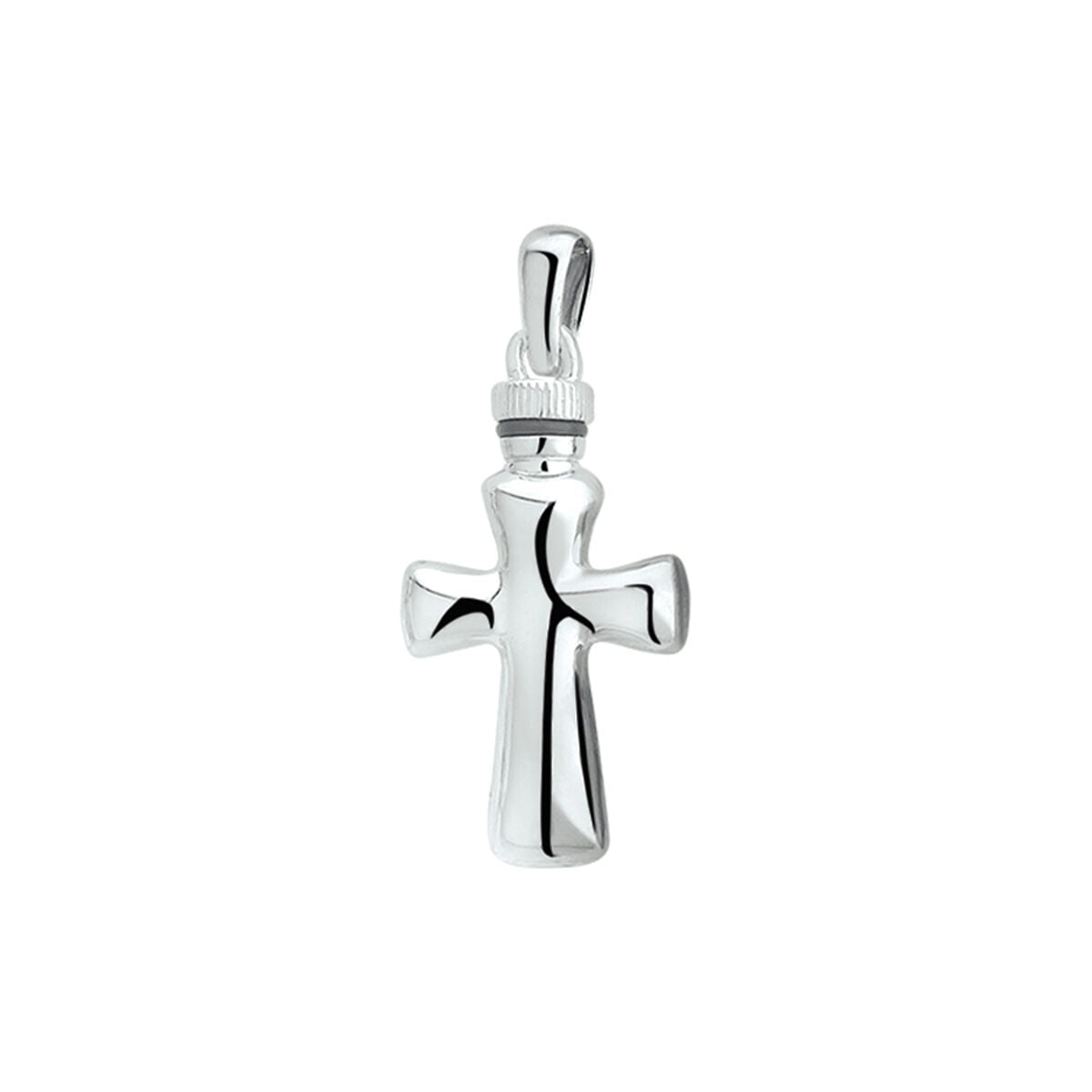Zilveren ashanger - kruis design