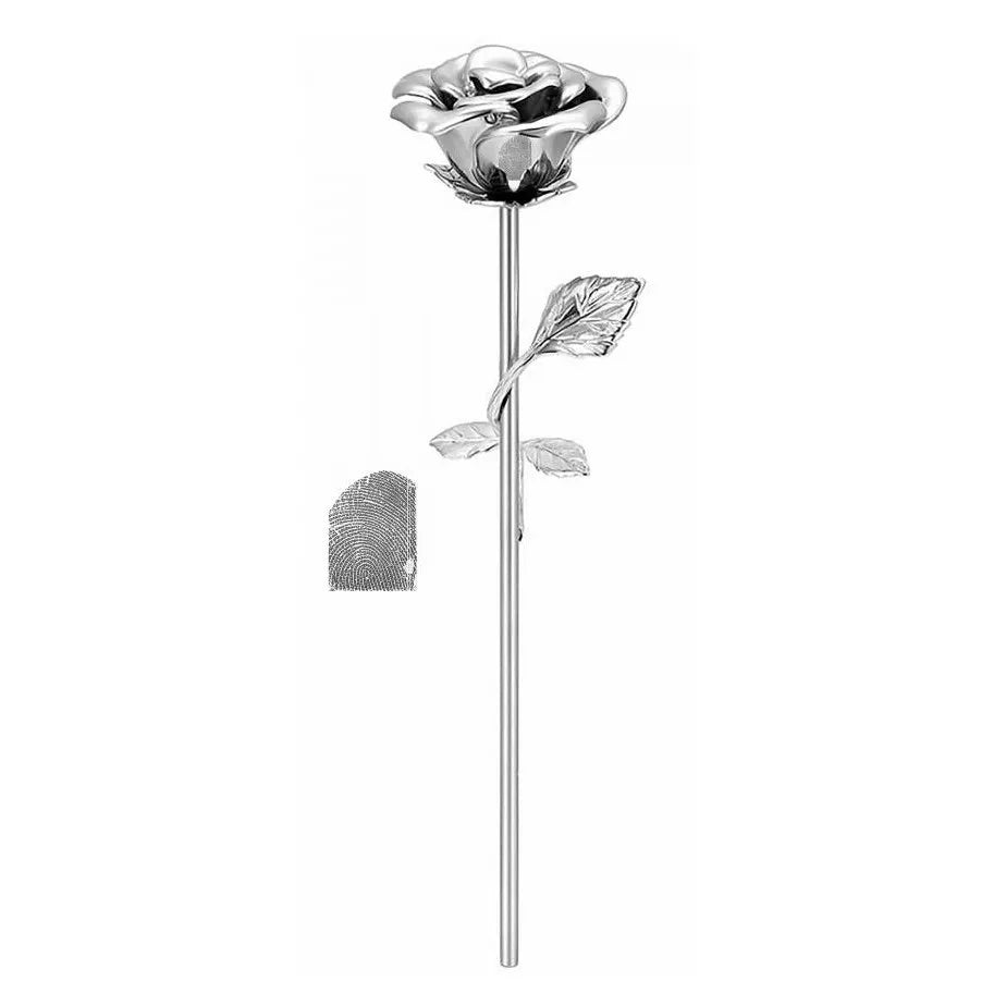 Mini urn - Rose modern with fingerprint