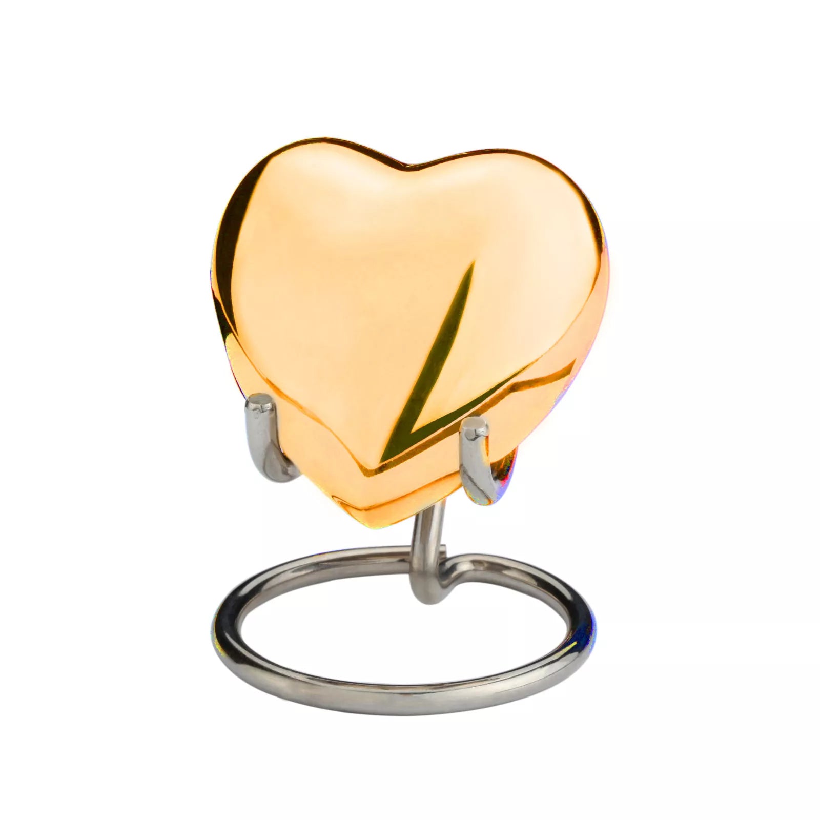 Brass mini urn - heart-shaped