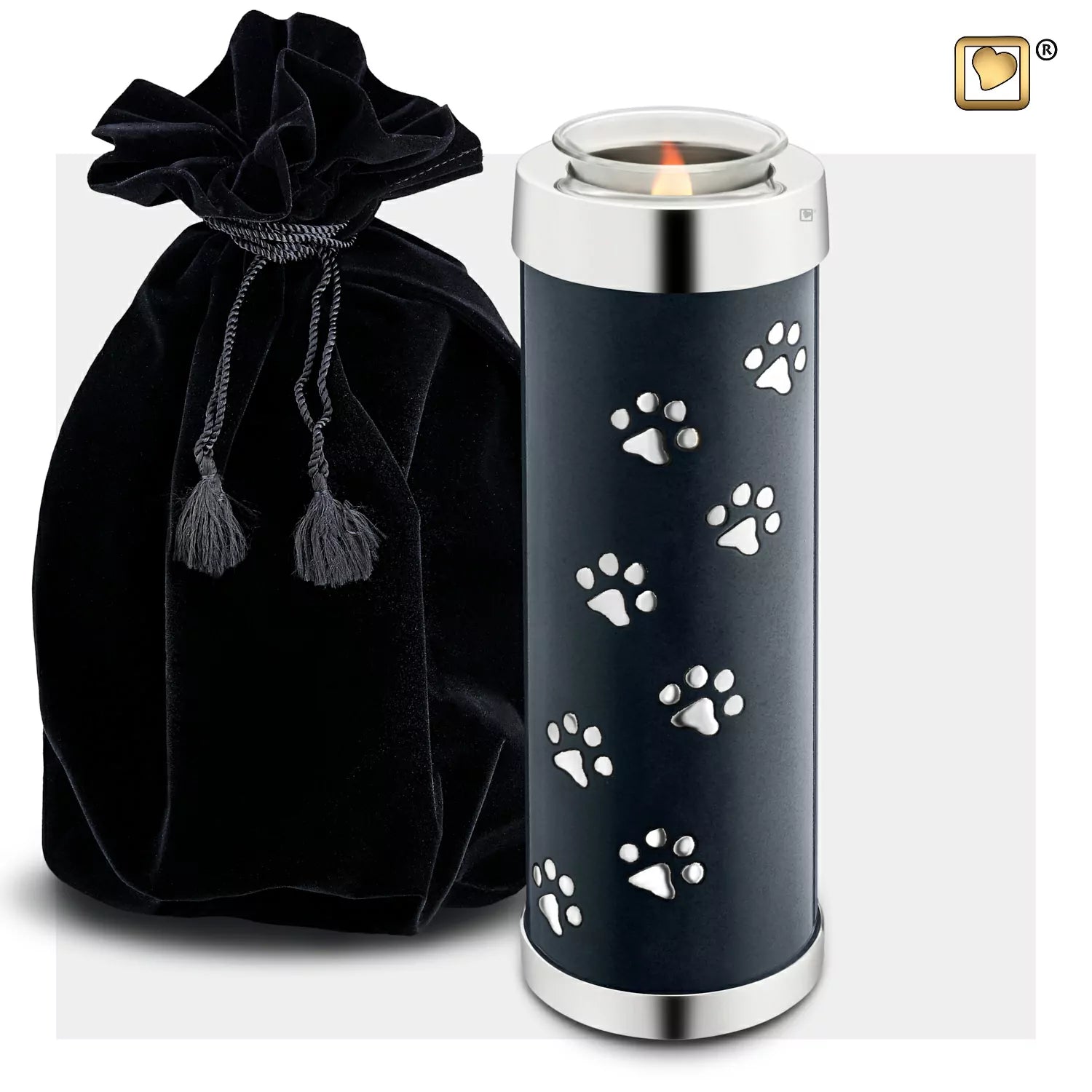 Pet urn - Candle holder black - LoveUrns