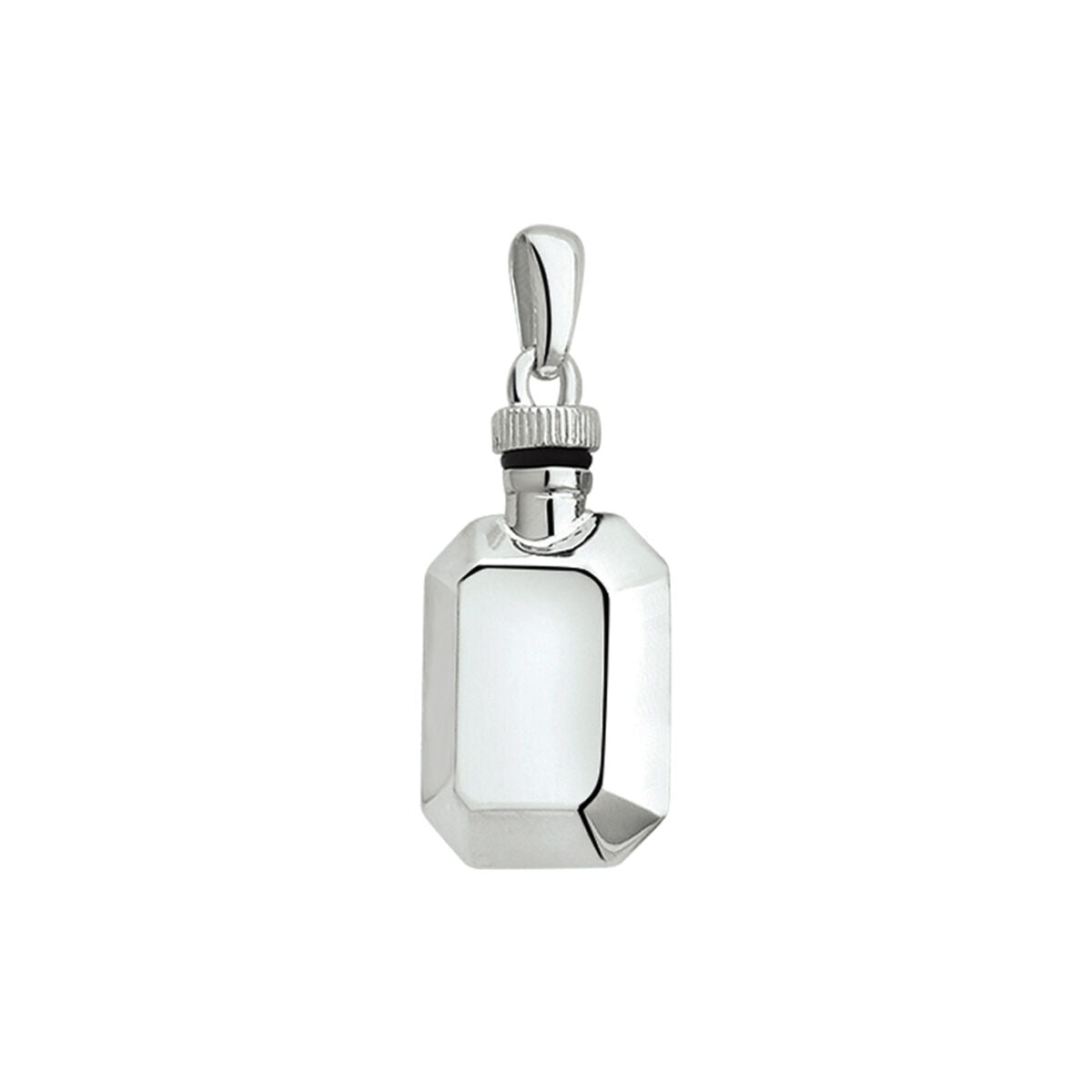 Zilveren ashanger - vierkant design