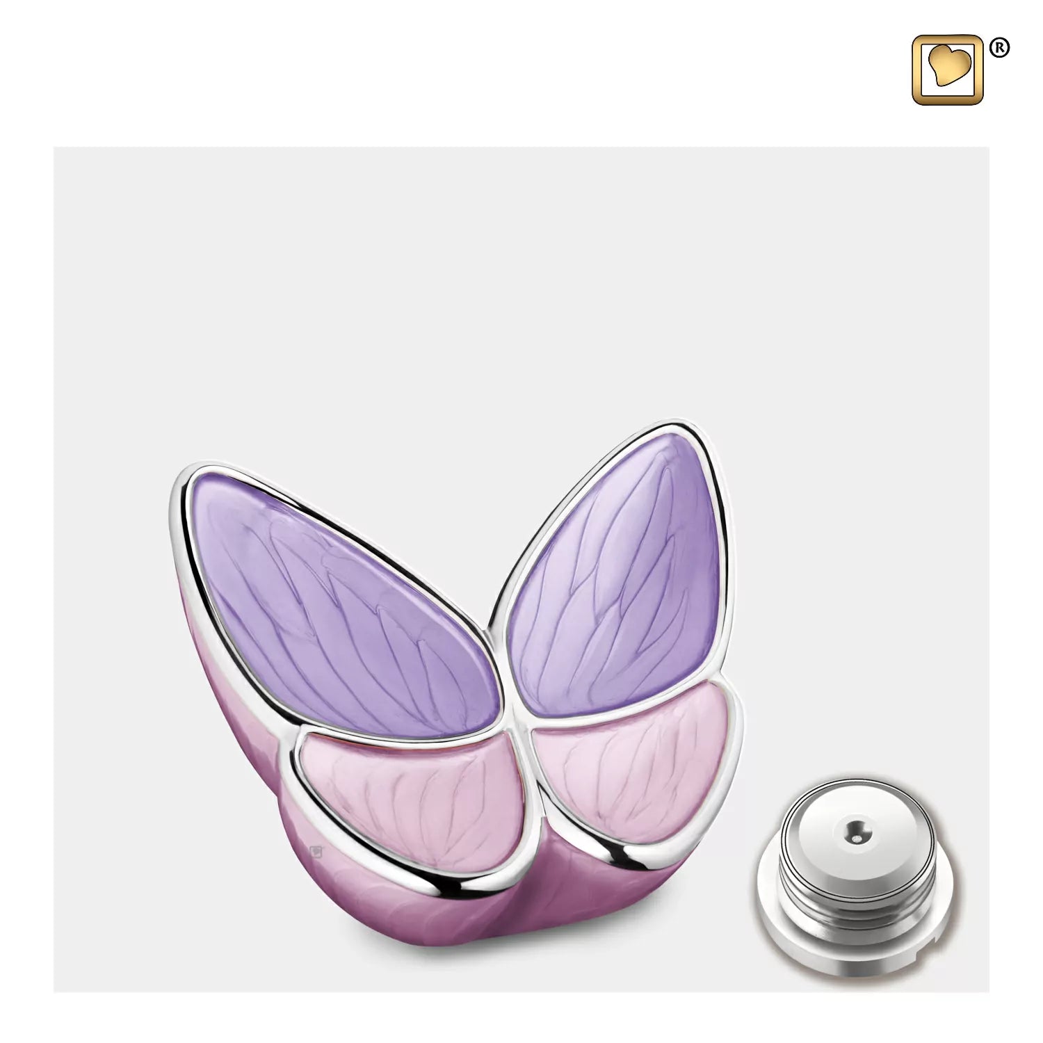 Pet urn - Pink butterfly - LoveUrns