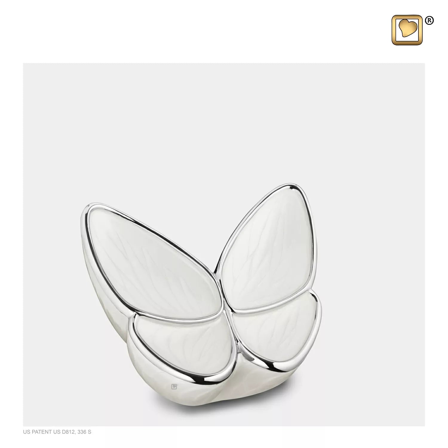 Pet Urn - White Butterfly - LoveUrns