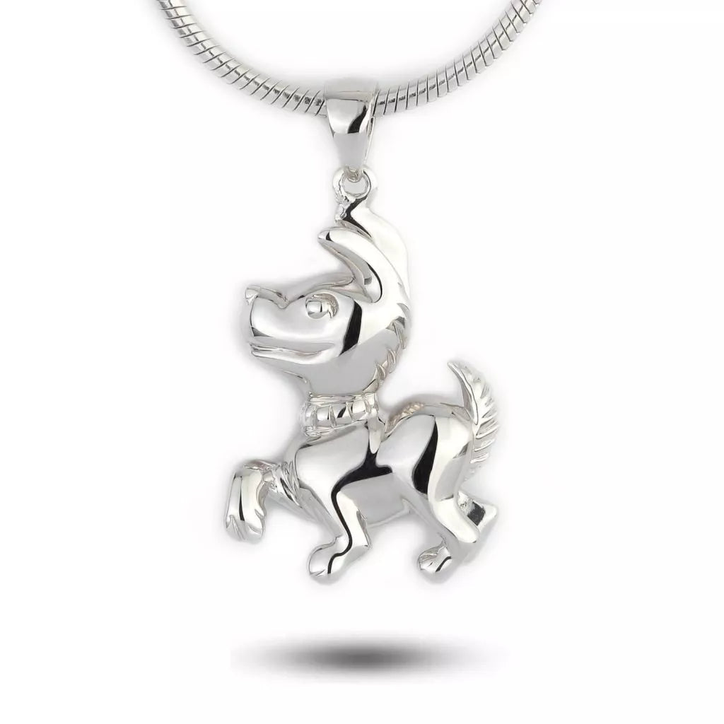 Animal ash pendant Silver - Dog