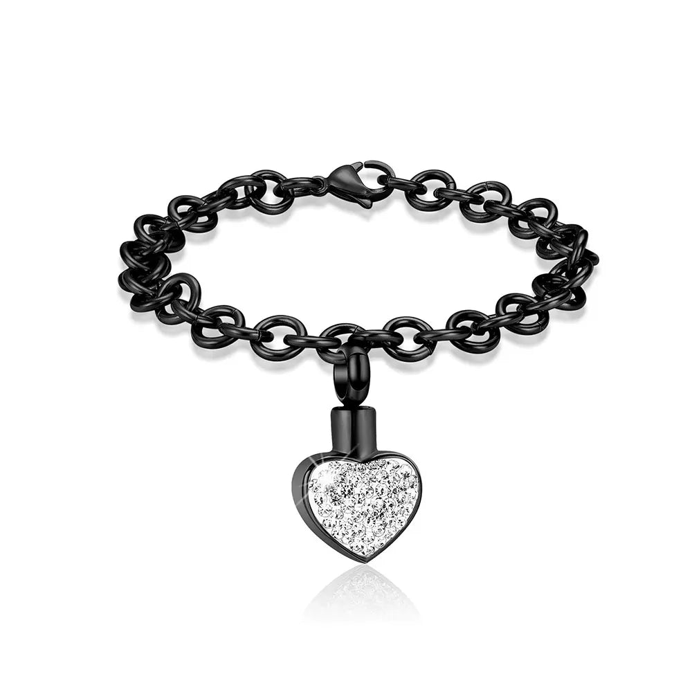 Ash bracelet - Heart with stones