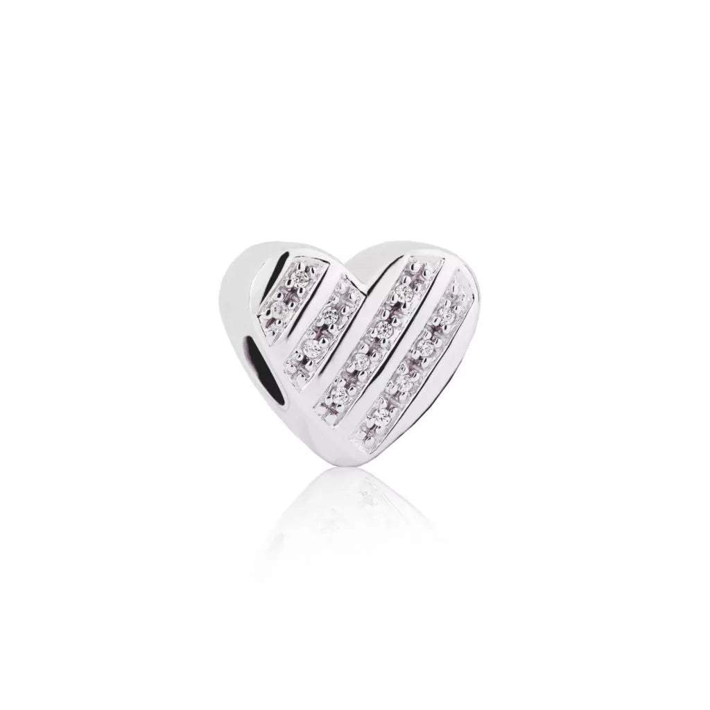 Silver ash charm - Lined with Zirconia