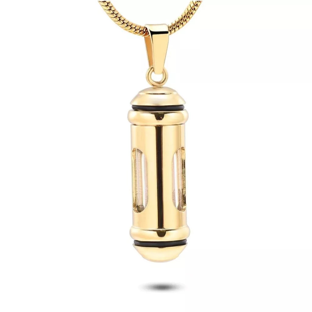 Ash pendant - Cylindrical with glass