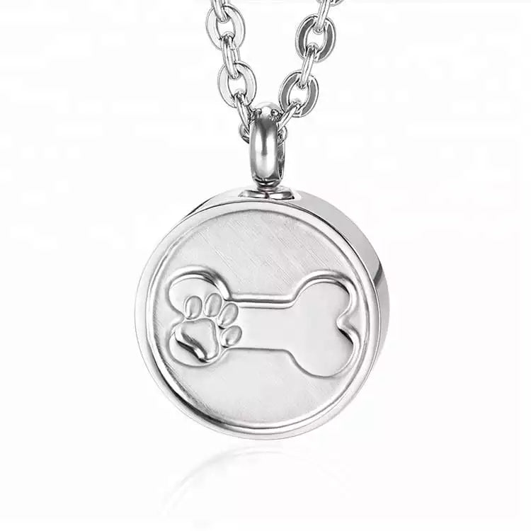 Animal ash pendant Silver - Dog