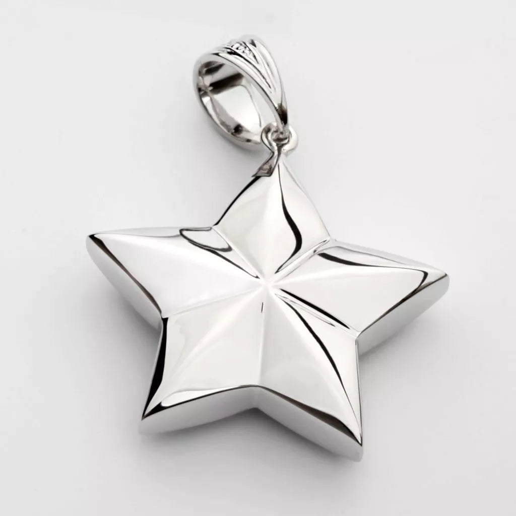 Silver ash pendant - Star large