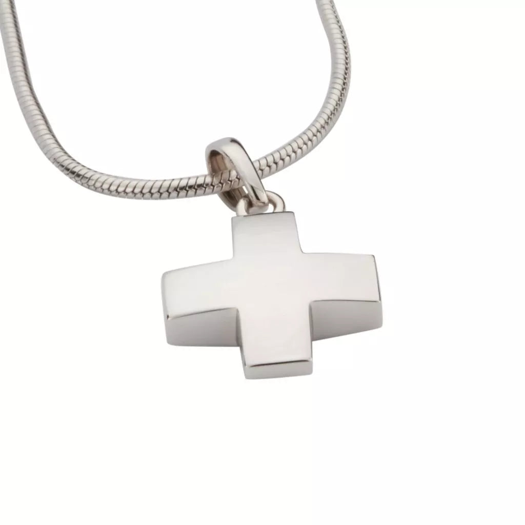 Zilveren ashanger - Klein kruis
